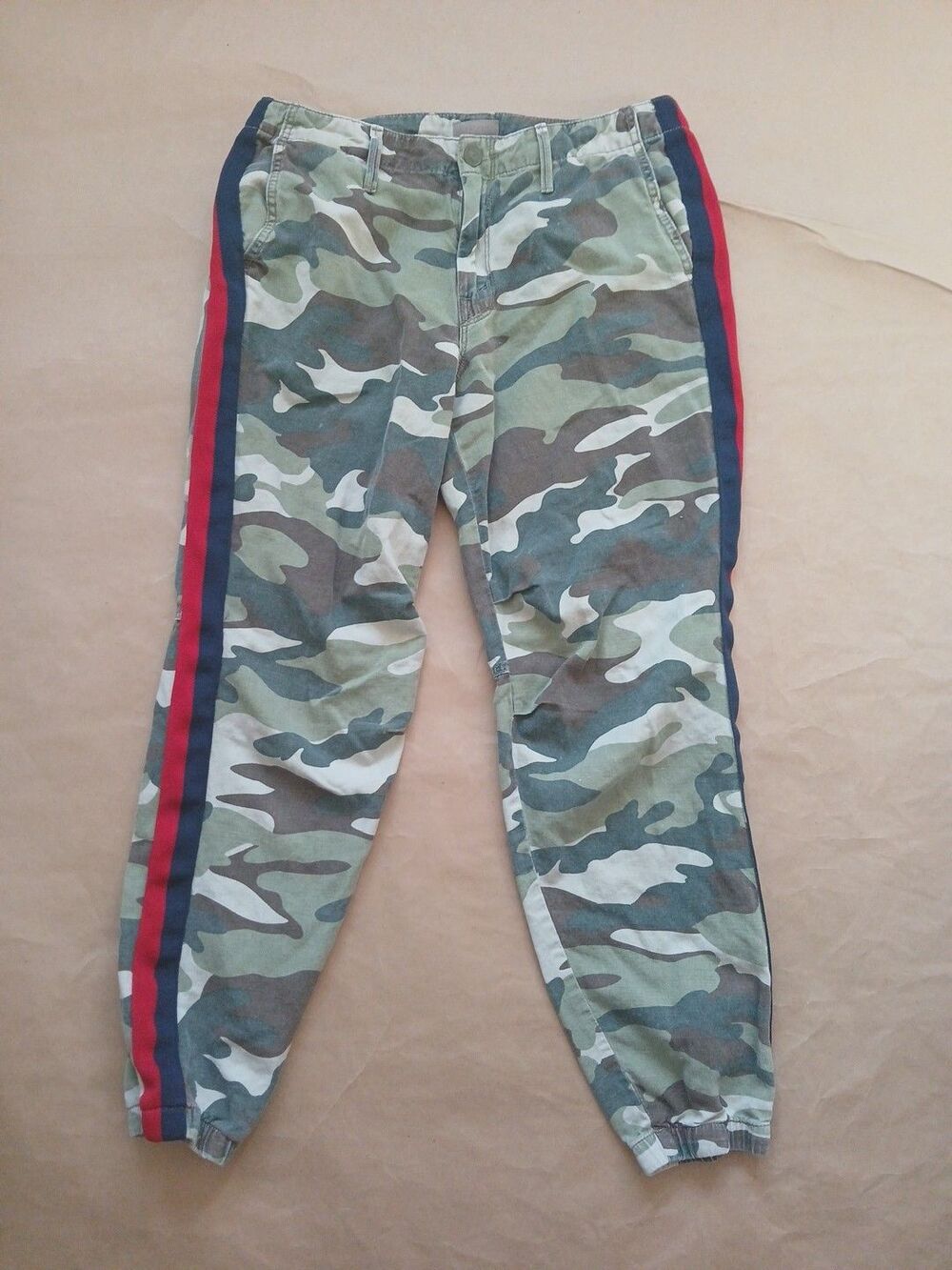 Mother The No Zip Misfit Jeans Girl, Boy Etc Size 4-6 Camo Streetwear Gorpcore